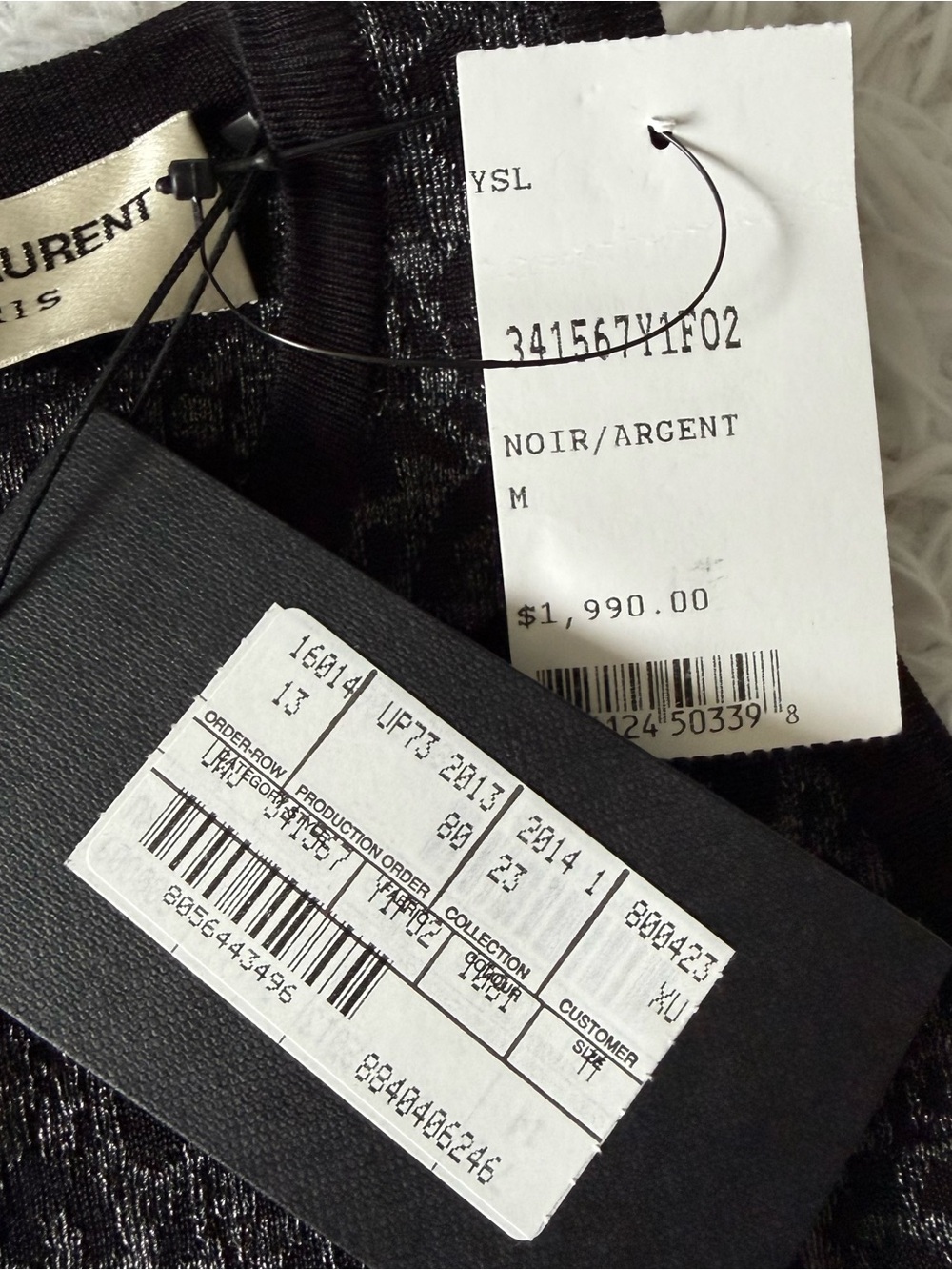 NWT Saint Laurent Black and Gray Leopard Print A-Line Silk Mini Dress Size M - Picture 8 of 10